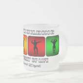 クールなボディビルそれは生き方です フロストグラスマグカップ (正面右)