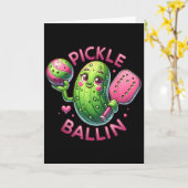 クールなボールが可愛いクッキーボール 女性・女の子 クッキーボールが好き カード (黄色い花)