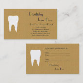 クールなボール紙の歯科ロゴの名刺 予約カード (正面/裏面)