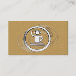 クールなボール紙の銀DJのロゴの名刺 名刺