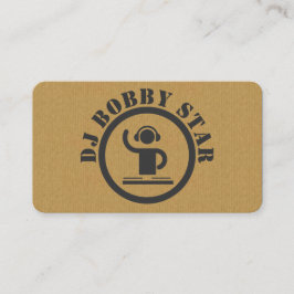 クールなボール紙円形DJアイコン名刺 名刺