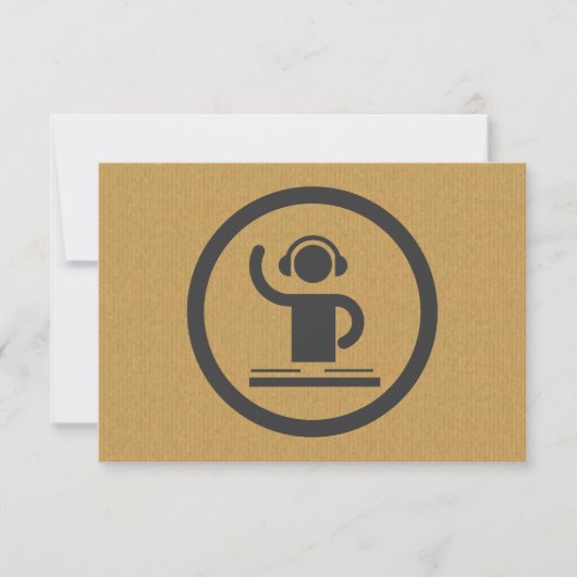 クールなボール紙DJアイコンパーティーのロゴ 招待状 (正面)