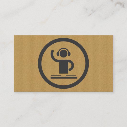 クールなボール紙DJアイコン名刺 名刺 (正面)