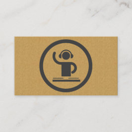 クールなボール紙DJアイコン名刺 名刺