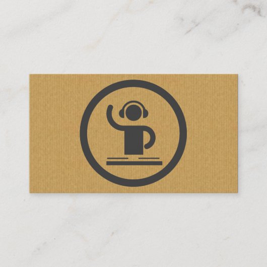 クールなボール紙DJアイコン名刺 名刺 (正面)