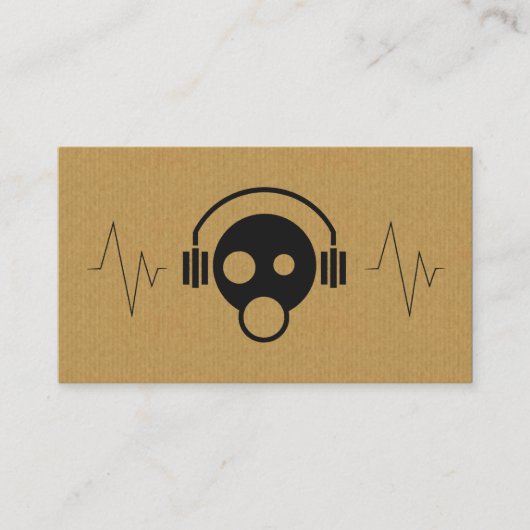 クールなボール紙DJアイコン名刺 名刺 (正面)