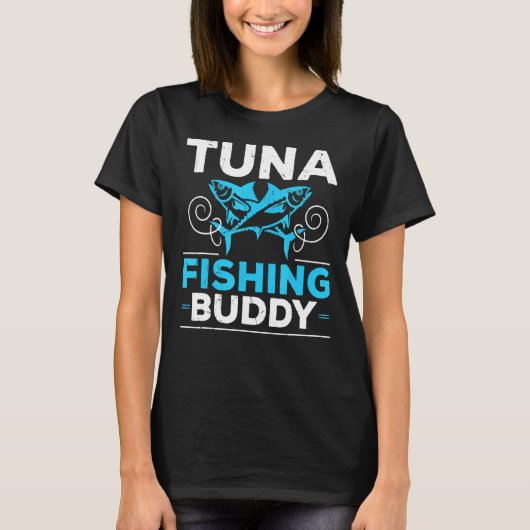 クールなマグロ釣り仲間友達パートナーマグロ漁師 Tシャツ (正面)