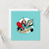 クールなママへのタトゥーとハーレクインの母の日 カード (正面/裏面インサイチュ)