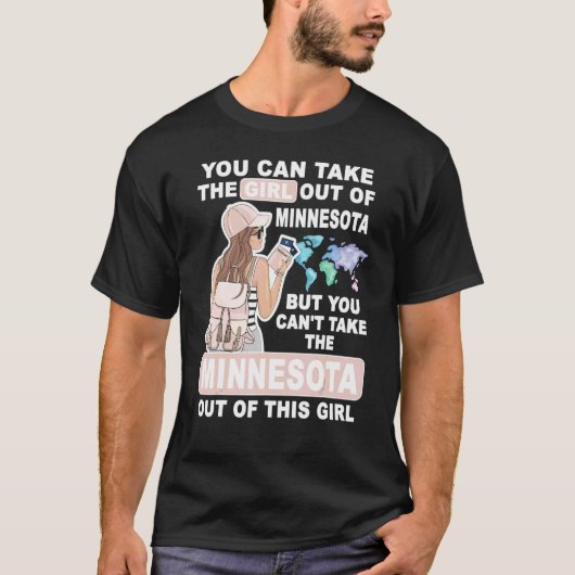 クールなミネソタの女の子 ミネソタの娘に誇り Tシャツ (正面)