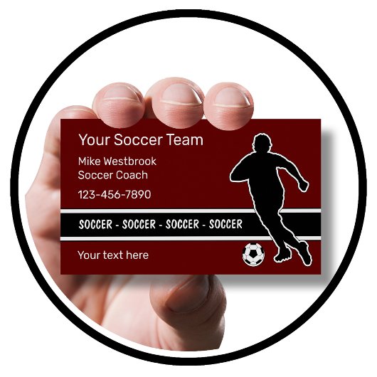 クールなモダンサッカーテーマ 名刺