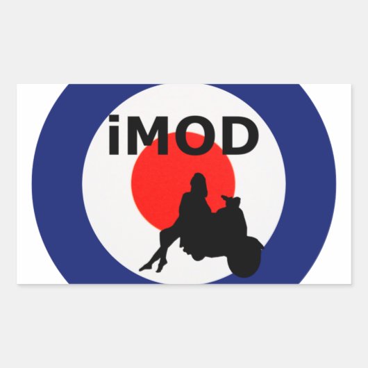 クールなモダン 長方形シール (正面)