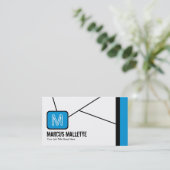 クールなモノグラムの名刺 名刺 (スタンド正面)