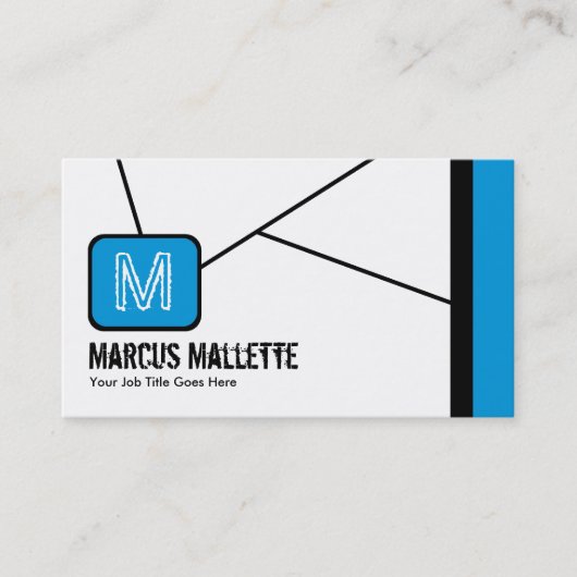 クールなモノグラムの名刺 名刺 (正面)