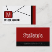 クールなモノグラムの名刺 名刺 (正面/裏面)