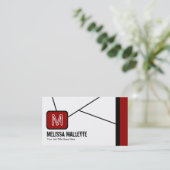 クールなモノグラムの名刺 名刺 (スタンド正面)