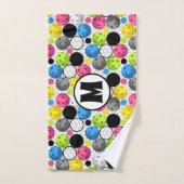 クールなモノグラムのPickleballの汗タオル ハンドタオル (ハンドタオル)