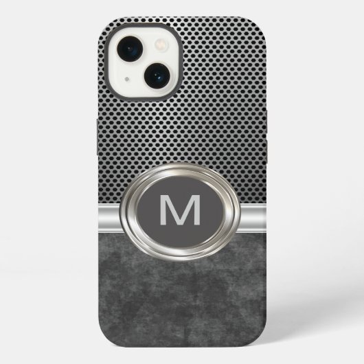 クールなモノグラム ラギッドルック iPhoneケース (裏面)
