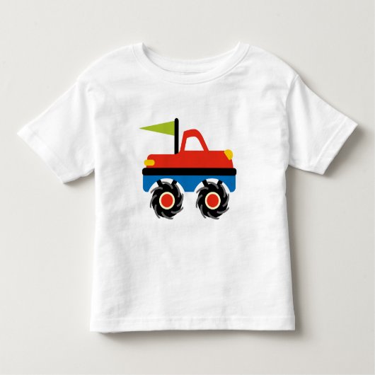 クールなモンスタートラックのTシャツの子供の大人のサイズ トドラーTシャツ (正面)