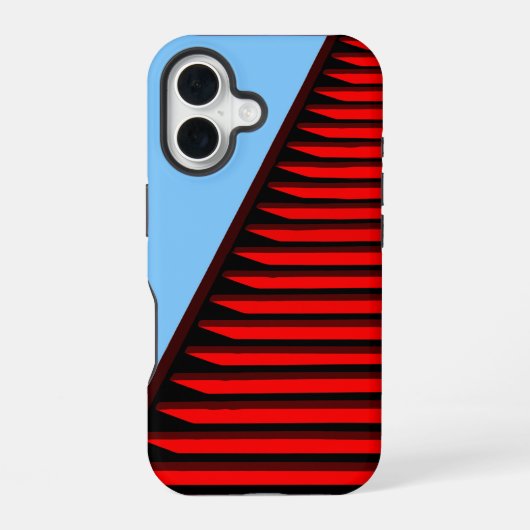 クールなラインの模様 iPhone 16ケース (裏面)