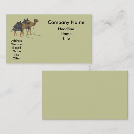 クールなラクダ 名刺 (正面/裏面)