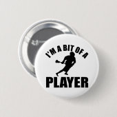 クールなラクロスのデザイン 缶バッジ (正面&裏面)