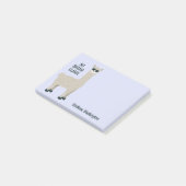 クールなラマ名前をカスタムする及び色のノート ポストイット (アングル)