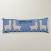 クールなラマ名前をカスタムする及び色の体の枕 ボディピロー (裏面)