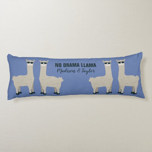 クールなラマ名前をカスタムする及び色の体の枕 ボディピロー (裏面)