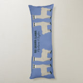 クールなラマ名前をカスタムする及び色の体の枕 ボディピロー (裏面 (縦))