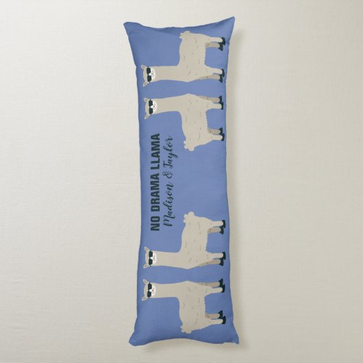 クールなラマ名前をカスタムする及び色の体の枕 ボディピロー (裏面 (縦))