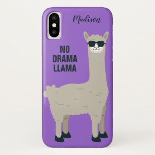 クールなラマ名前をカスタムする及び色の電話箱 iPhone X ケース