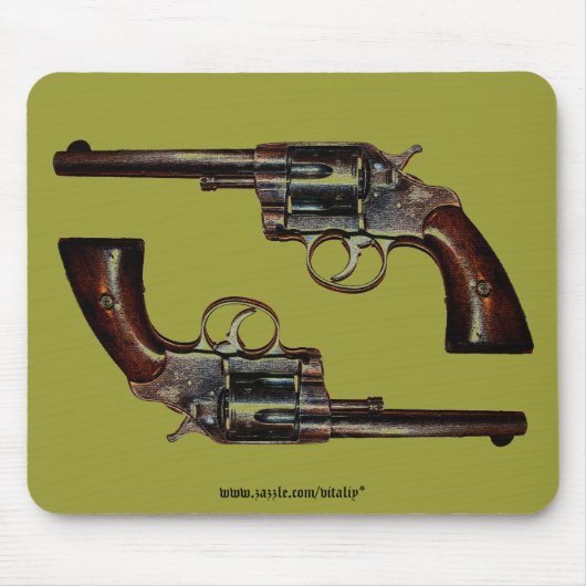 クールなリボルバーmousepad マウスパッド (正面)