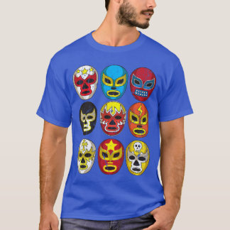 クールなルチャ・リブレレスラーズマスク 楽しいレスリングギフト Tシャツ