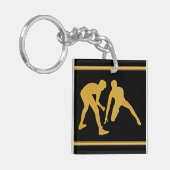 クールなレスリングのキーホルダーかあなたのチーム色 キーホルダー (正面左)