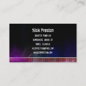 クールなレトロのオーディオ・カセットテープ| DJのプロフェッショナル 名刺 (裏面)