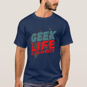 クールなレトロのギークの生命は最も最高のなTシャツです Tシャツ