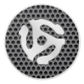 クールなレトロのヴィンテージのクロム45スペーサDJは印刷します セラミックノブ (正面)