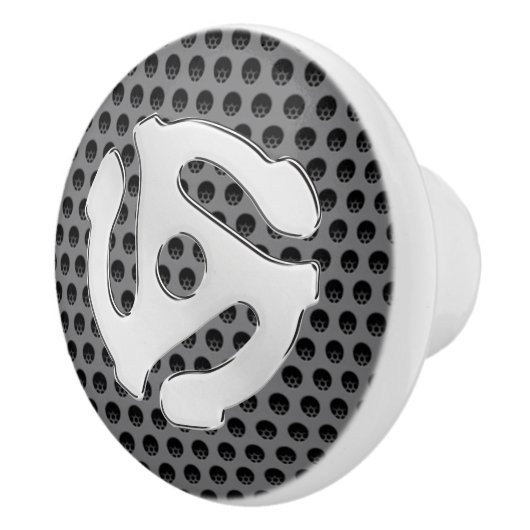 クールなレトロのヴィンテージのクロム45スペーサDJは印刷します セラミックノブ (右)