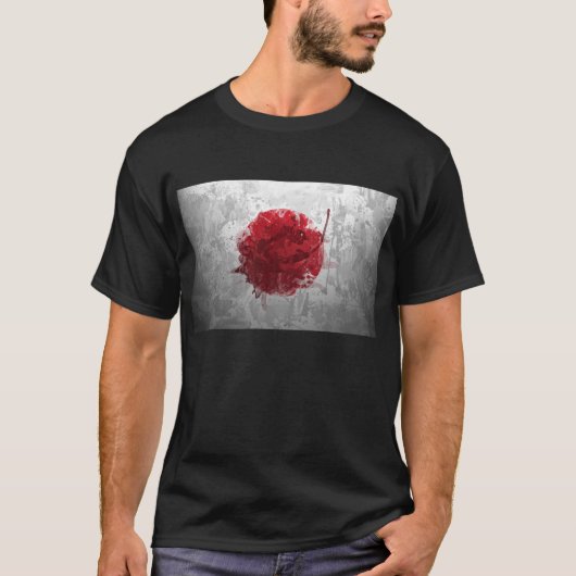 クールなレトロの日本旗のワイシャツ Tシャツ (正面)