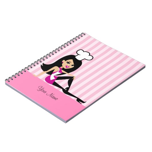 クールなレトロの漫画が付いている料理用のノート ノートブック (左側)