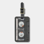 クールなレトロカセット組合せテープ ラゲッジタグ (正面縦)