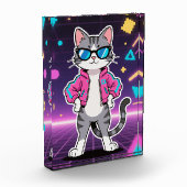 クールなレトロゲーマー猫 フォトブロック (左)