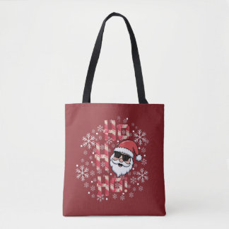 クールなレトロサンタのクリスマス 赤いバンダナ スカーフ トートバッグ