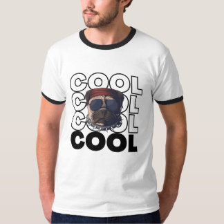 クールなレトロドッグ リンガーTシャツ 🐶 | フリーフィット カジュアル Tシャツ