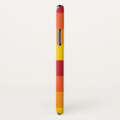 クールなレトロ70sのストライプのオレンジ黄色の赤 Case-Mate iPhoneケース (裏面/右)