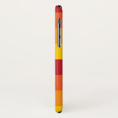 クールなレトロ70sのストライプのオレンジ黄色の赤 Case-Mate iPhoneケース (裏面/左)