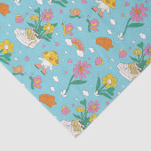 クールなレトロ フラワー ガーデン パターン バレンタインデー 薄葉紙 (詳細)