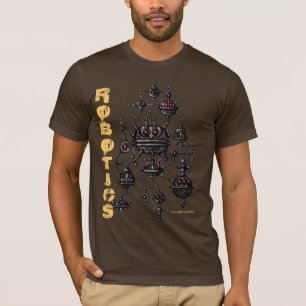 クールなロボット工学の写実的なTシャツのデザイン Tシャツ
