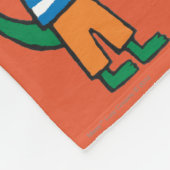 クールなワニは音楽に聞きます フリースブランケット (角)