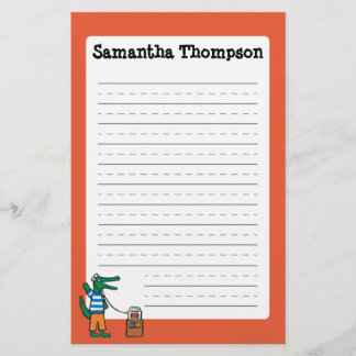 クールなワニは音楽に聞きます 便箋